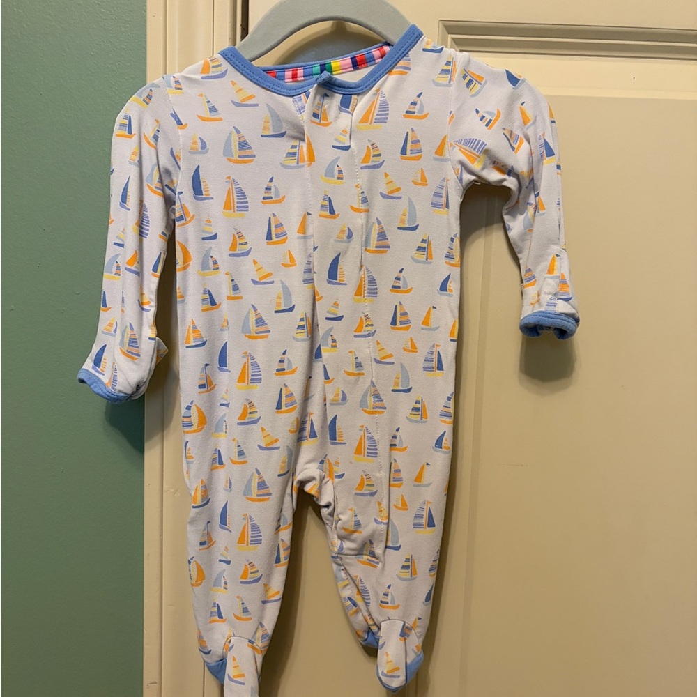 Sailboat Print Magnetic Me Newborn Pajama